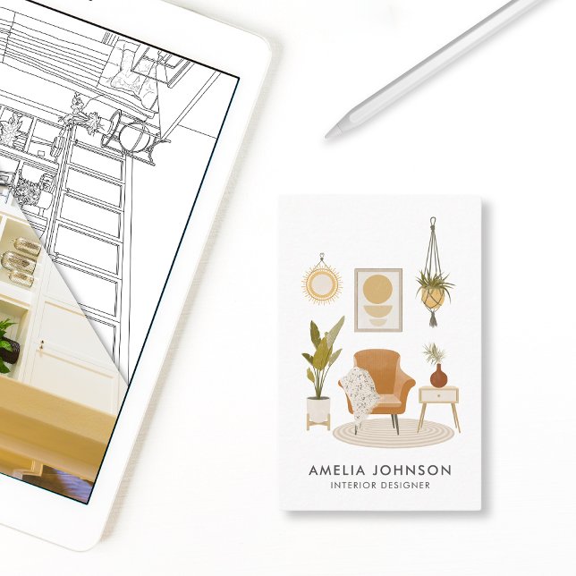Interior Designer Business Card Visitenkarte (Von Creator hochgeladen)