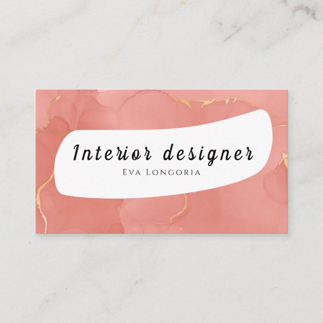 Interior Designer Business Card Visitenkarte (Vorderseite)