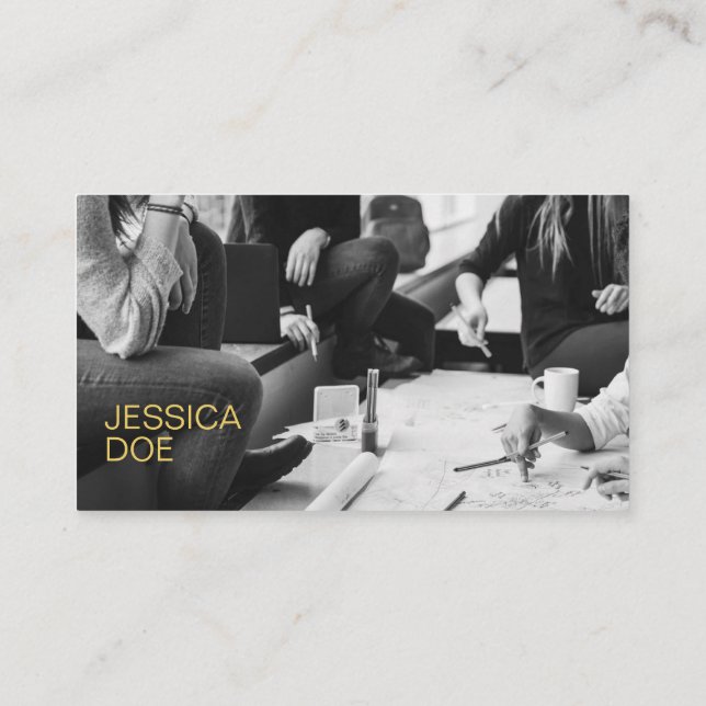 Interior Designer Moderne Minimalistische Visitenk Visitenkarte (Rückseite)