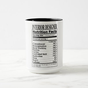 Interior Designer Nutrition Facts Tasse