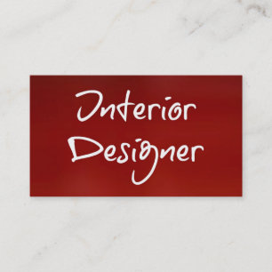 Interior Designer Red Business Card Visitenkarte