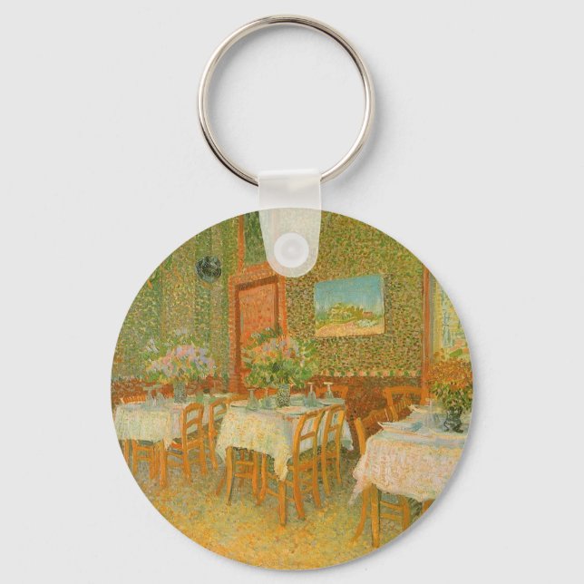 Interior of a Restaurant by Vincent van Gogh Schlüsselanhänger (Vorderseite)