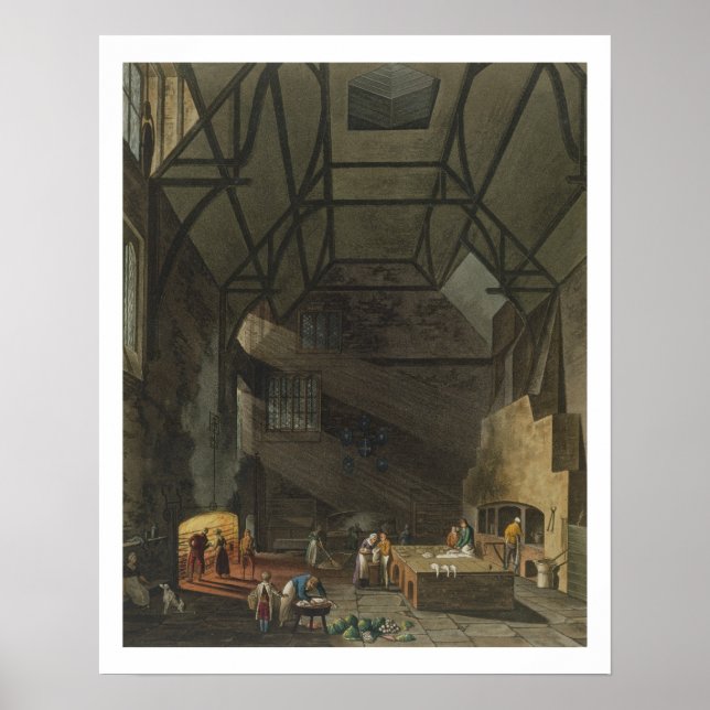 Interior of the Kitchen, Trinity Cambridg Poster (Vorne)