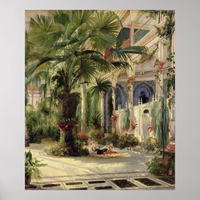 Interior of the Palm House at Potsdam, 1833 Poster (Vorne)