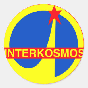 Interkosmos Runder Aufkleber
