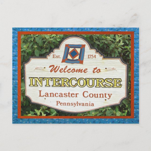Interkurs Postcard Lancaster Landkreis. Name hinzu Postkarte (Vorderseite)
