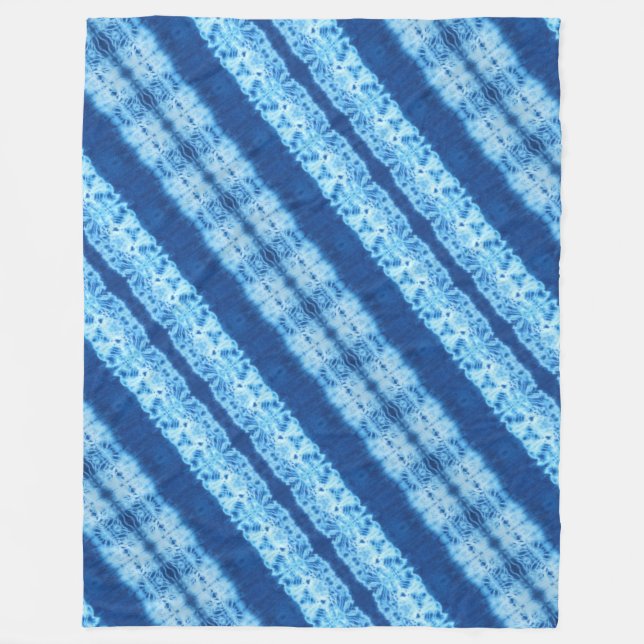 Interlace Shibori-Fleece-Decke Fleecedecke (Vorderseite)