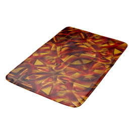 Interlacing der verbrannten orangefarbenen Krawatt Badematte