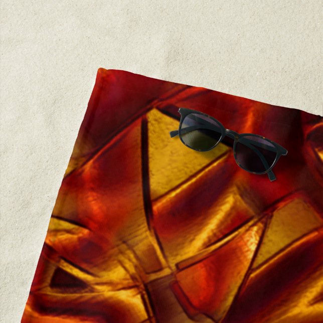 Interlacing der verbrannten orangefarbenen Krawatt Strandtuch (Beispiel)