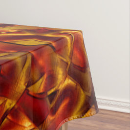 Interlacing der verbrannten orangefarbenen Krawatt Tischdecke