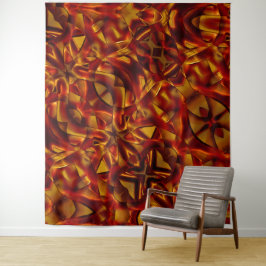Interlacing der verbrannten orangefarbenen Krawatt Wandteppich