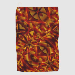 Interlacing von verbrannten orangefarbenen Bändern Golfhandtuch