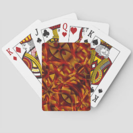Interlacing von verbrannten orangefarbenen Bändern Spielkarten