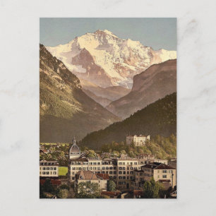 Interlaken, Hotels, Berner Oberland, Schweiz Postkarte
