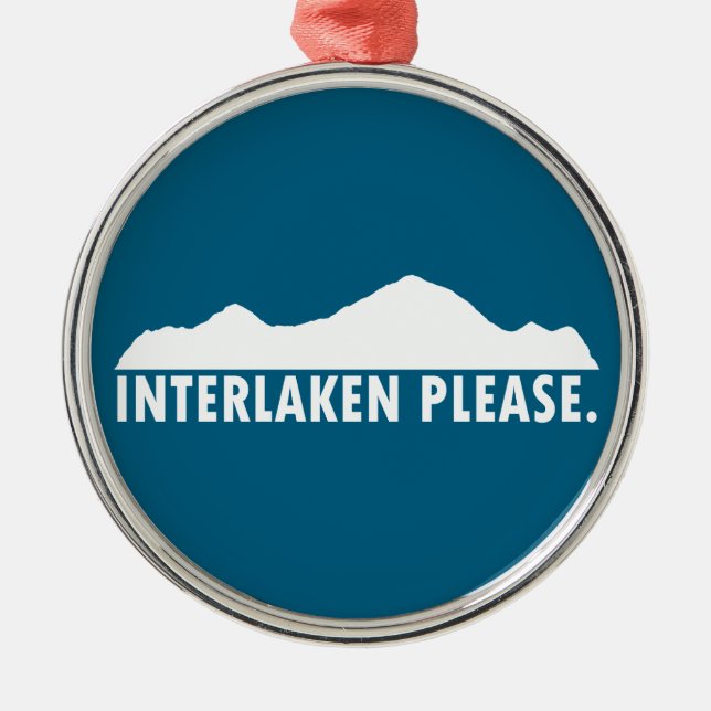 Interlaken Schweiz Bitte Ornament Aus Metall (Vorne)