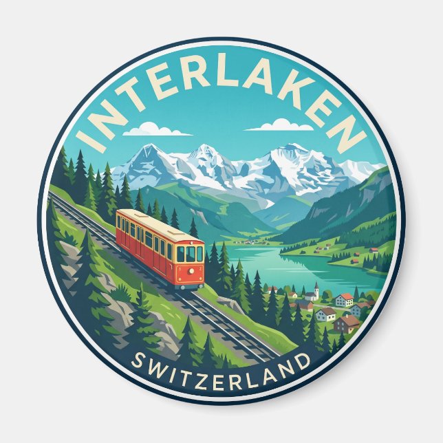 Interlaken Schweiz Magnet (Vorne)