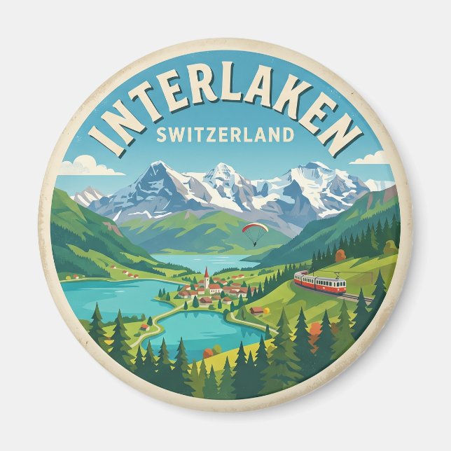 Interlaken Schweiz Magnet (Vorne)