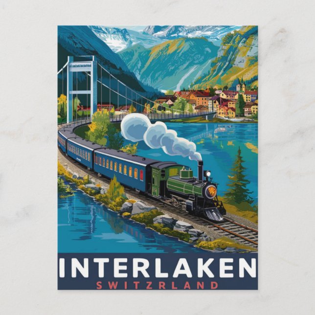 Interlaken Schweiz Postkarte (Vorderseite)