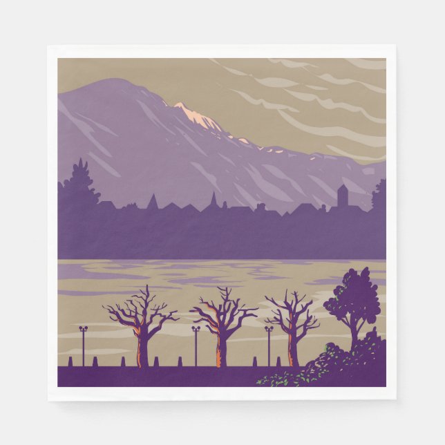 Interlaken Schweiz Serviette (Vorderseite)