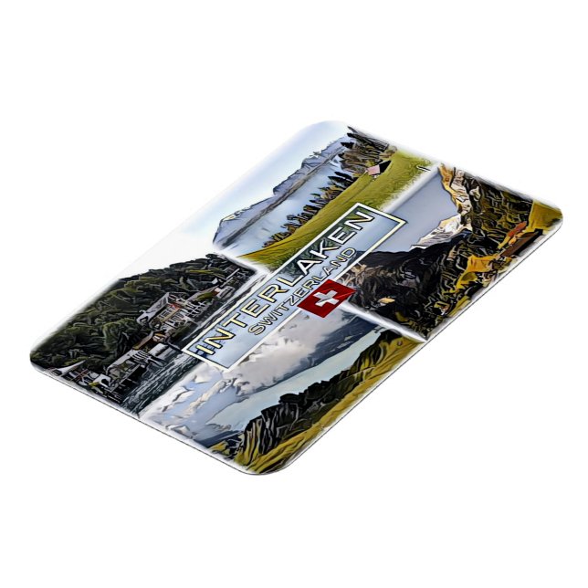 Interlaken - Switzerland - Mosaic - Magnet (Linke Seite)