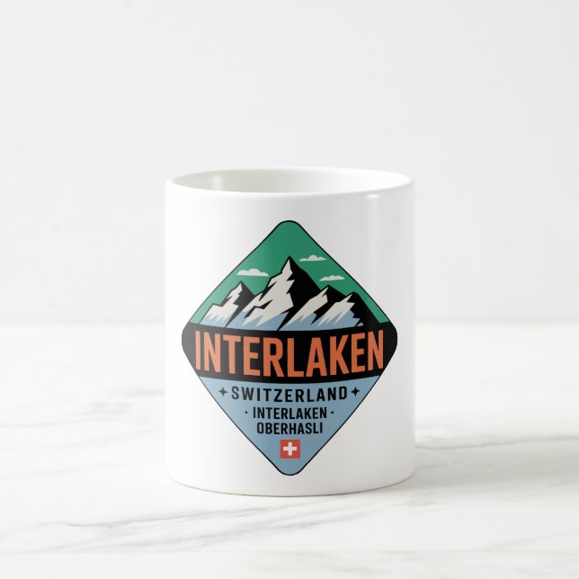 Interlaken Switzerland Mountain Mug Kaffeetasse (Mittel)