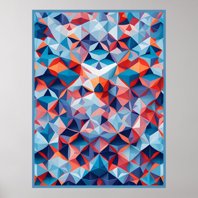 Interlocking Faces: Ein Tapestry aus Licht und Far Poster (Vorne)