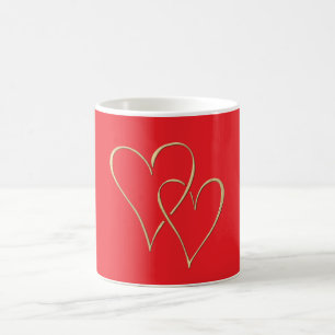 Interlocking-Gold-Herzen Kaffeetasse
