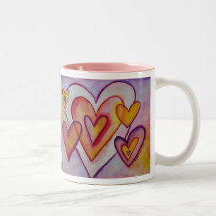 Interlocking-Liebe unterstützt Personalisierte be Zweifarbige Tasse