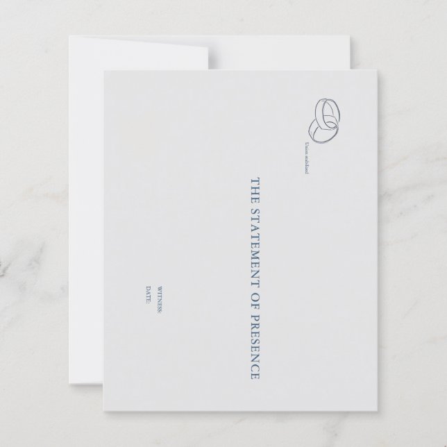 Interlocking Rings- Minimalist Wedding Notecards  (Vorderseite)