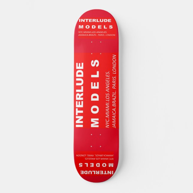 INTERLUDE-MODELL SK8 1/4" Skateboarddecke Skateboard (Vorderseite)