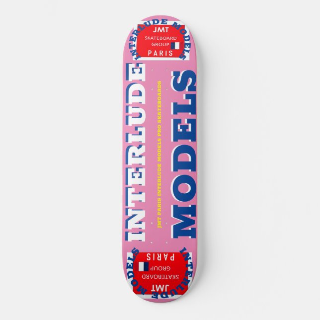 INTERLUDE MODELS 8 1/4" Skateboarddecke Skateboard (Vorderseite)