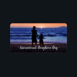 International Daughter's Day Adressaufkleber<br><div class="desc">* International Daughter's Day is celebrated on the fourth Sunday of September. * Put this on an envelope of greeting to your daughter, daughter-in-law or to someone who is like a daughter to you. * Add your text or order as-is . * Labels have three size options. * Click the...</div>