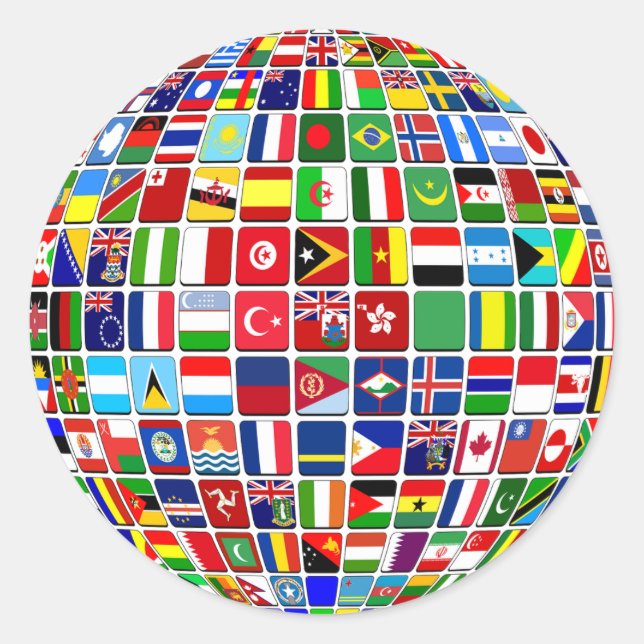 International Flags Global United Sticker (Vorderseite)
