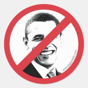 International NO! Obama Runder Aufkleber