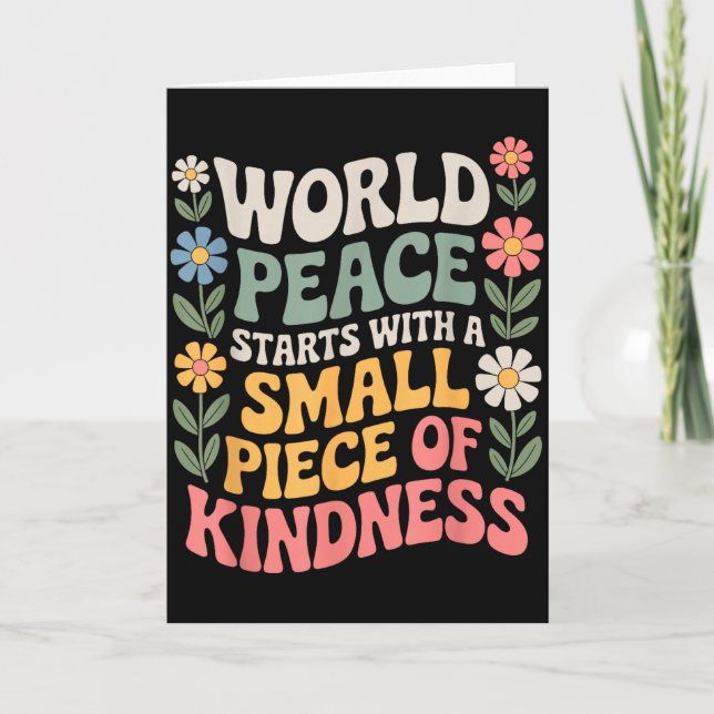 International Peace Day Insring World Kindness Day Karte (Vorderseite)
