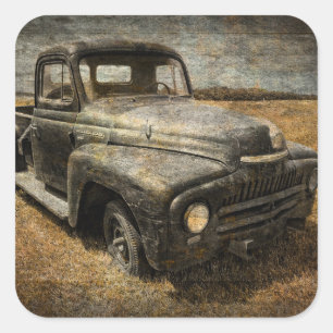 International Pickup Quadratischer Aufkleber