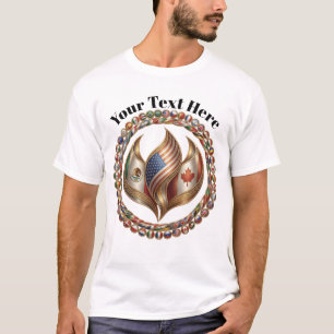 International Unity Flame with World Flags Emblem  T-Shirt