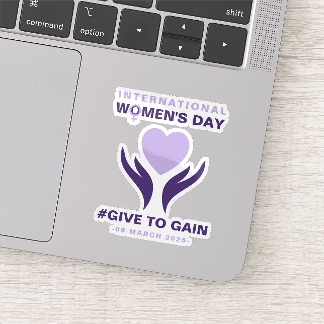 International Women's Day Give To Gain 2026 Aufkleber (Detail)