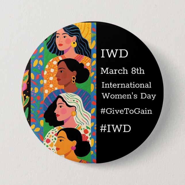 International Women's Day | IWD #GivetoGain Button (Vorderseite)