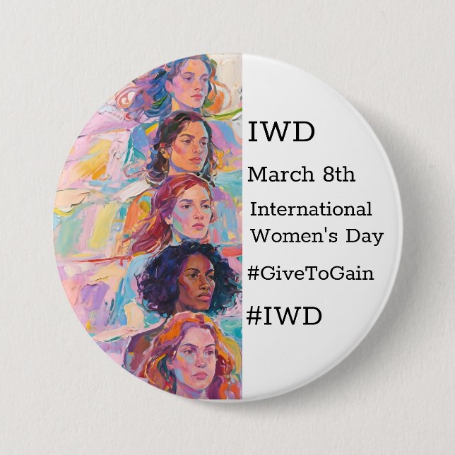 International Women's Day | IWD #GivetoGain Button (Vorderseite)