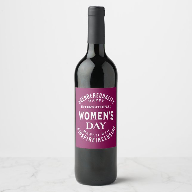 International Women's Day | March 8th Equality Weinetikett (Vorderseite)
