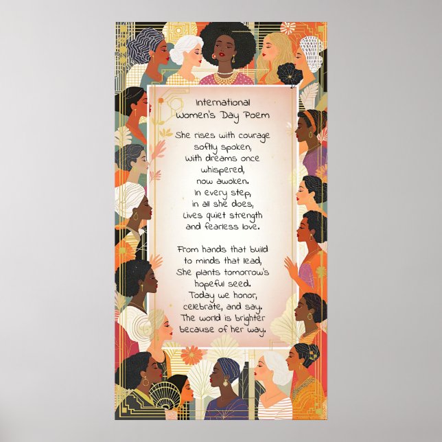 International Women's Day Poem Poster (Vorne)