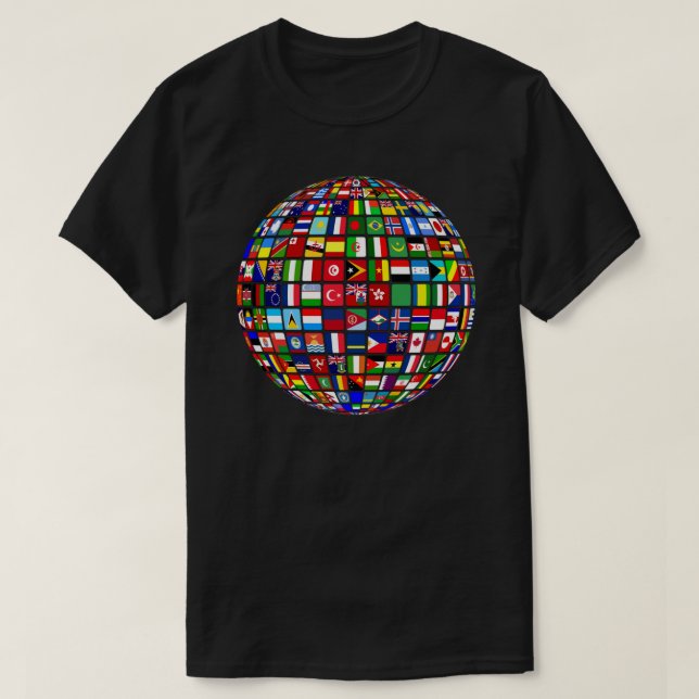 international world flags countries Sticker.png T-Shirt (Design vorne)