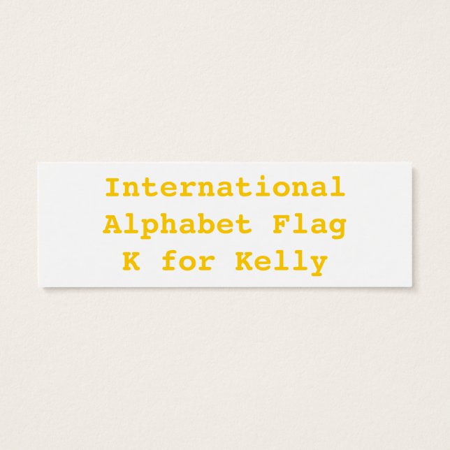 Internationale Alphabet-Flaggen K (Rückseite)