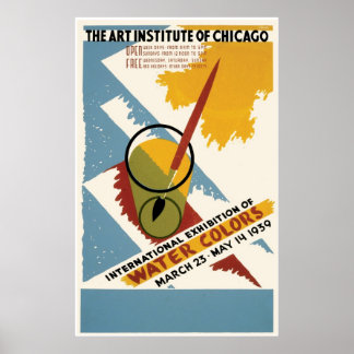 Internationale Ausstellung der Wasserfarben Poster