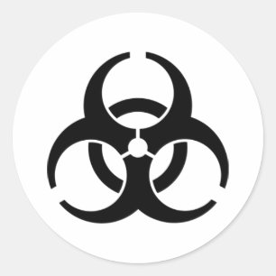 Internationale Biogefährdung-Warnsymbol Runder Aufkleber