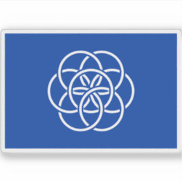 Internationale Flagge des Planeten Erde Aufkleber