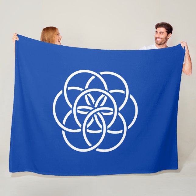 Internationale Flagge des Planeten Erde Fleecedecke (Beispiel)