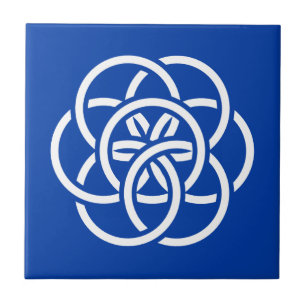Internationale Flagge des Planeten Erde Fliese