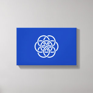 Internationale Flagge des Planeten Erde Leinwanddruck